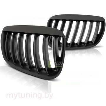 Решетка (ноздри) радиатора MATT BLACK для BMW X5 E53 LCi