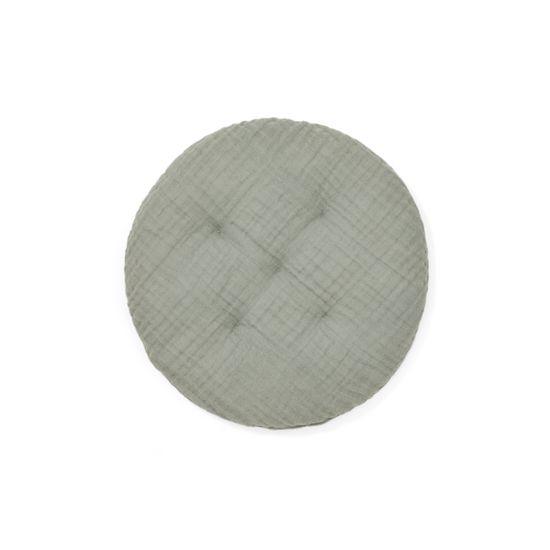 Подушка для стула Laily из зеленого хлопка диаметр 30 см