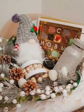 Корзина подарочная "Золотой Новый Год"