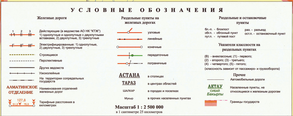 Железные дороги Казахстана , размер 1,5 х 2,3 м, 2026 год