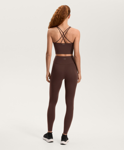 Oysho Майка Comfortlux с чашками и полосками на спине, коричневый