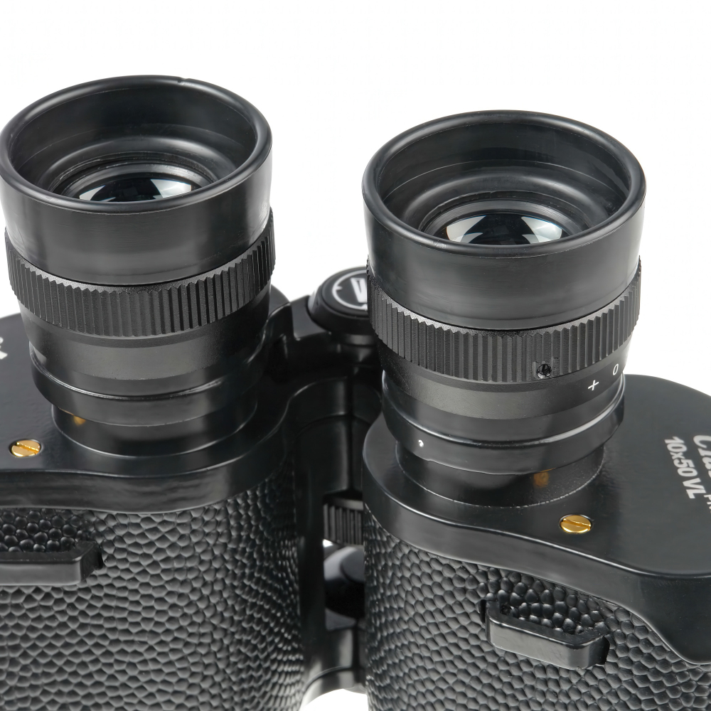 Бинокль Veber Classic PRO 10x50 VL - резиновые наглазники и диоптрийная коррекция