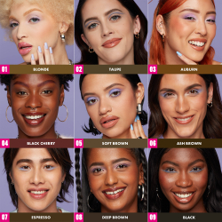 NYX Professional Makeup Powder Louder - Карандаши для бровей с щеточкой оттенок Black, 1 szt.