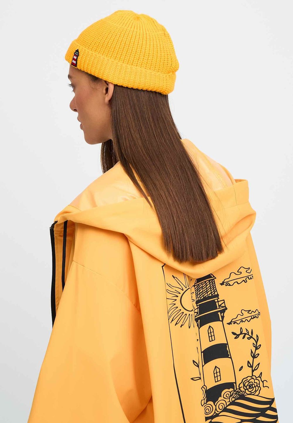 Плащ Kefirmaykifer Оверсайз желтый