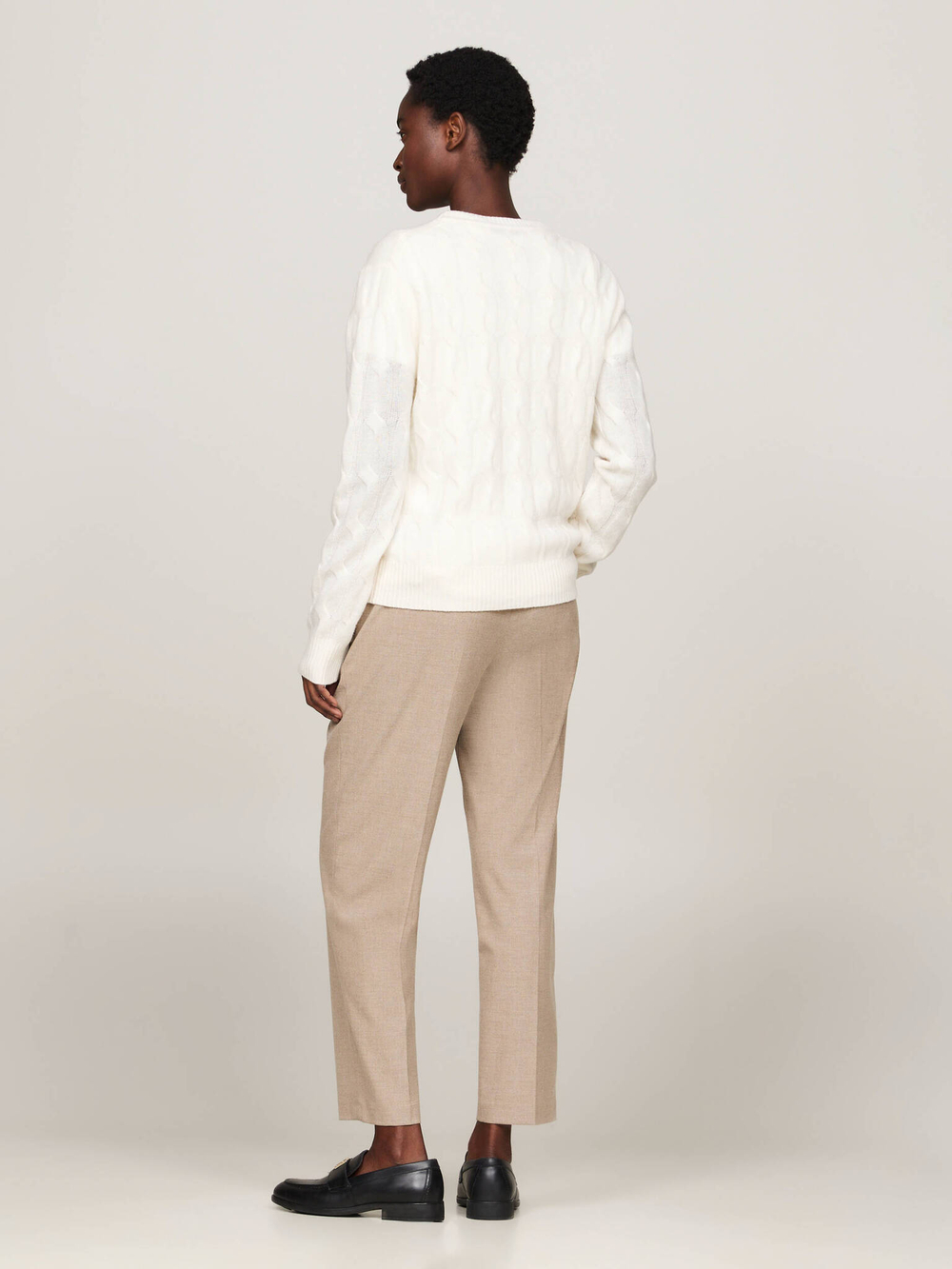 Хлопковый свитер Tommy Hilfiger - белый(WW0WW43586)