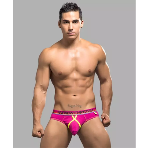 Мужские трусы брифы розовые Andrew Christian