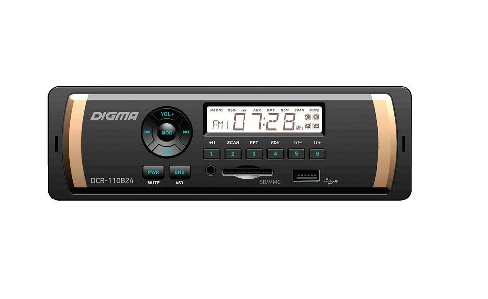 Автомагнитола Digma DCR-110B24 (24V)