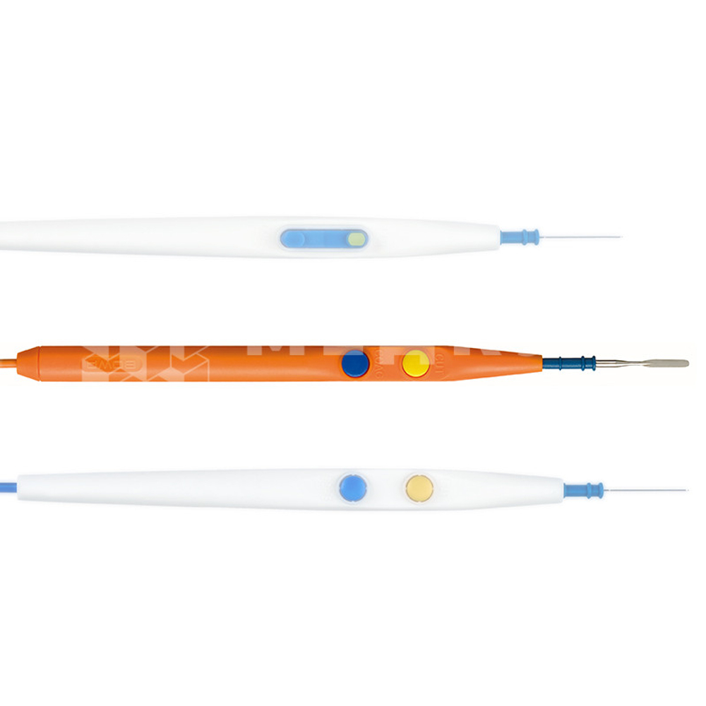 Держатель с электродом-ножом BOWA 200 мм, одноразовый стерильный 2-кнопочный, разъем 2,4 мм, штекер 3-контактный, кабель 3м (50 шт/уп)