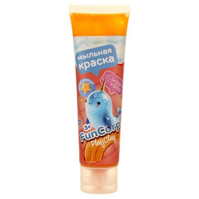 FunCorp Playclay, Мыльная краска, Оранжевая 90мл.