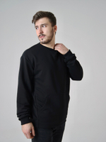 Свитшот мужской черный Город Горький "Желтый Олень" вышивка