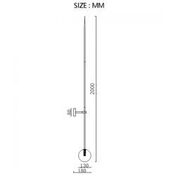 Настенный Светильник Lines Ball 200 Black By Imperiumloft