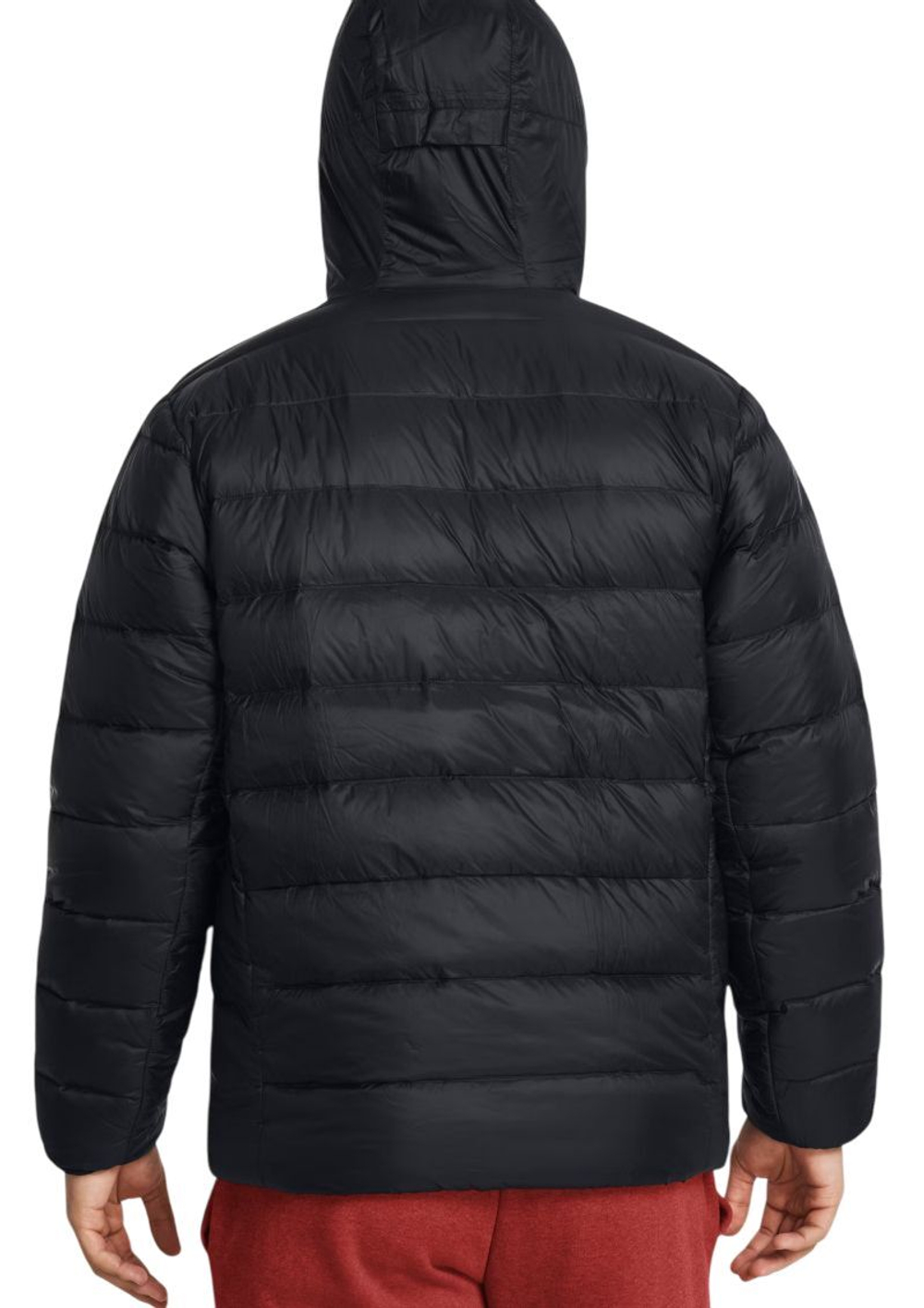 Мужская теннисная куртка Under Armour Legend Down Hooded - black/white