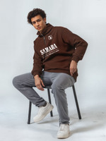 Толстовка мужская с зип-воротником "Samara" коричневый