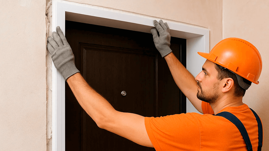 Как сделать откосы на входной двери?