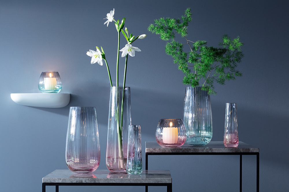 Ваза Dusk 20 см зелено-серая