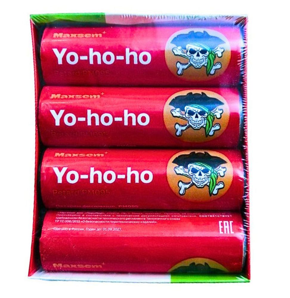 Петарды &#39;YO-HO-HO&#39; (PM095) от Maxsem, упаковка 4 шт