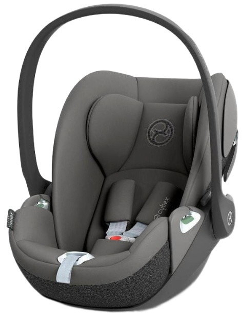 Коляска Cybex Coya Matt Black Frame Cloud T i-Size Mirage Grey Plus Leaf Green с дождевиком