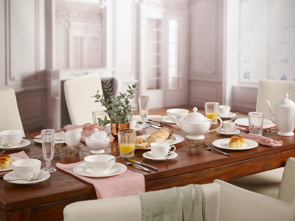 Villeroy & Boch Чашка серого жемчуга 400 мл для завтрака 10-4392-1240