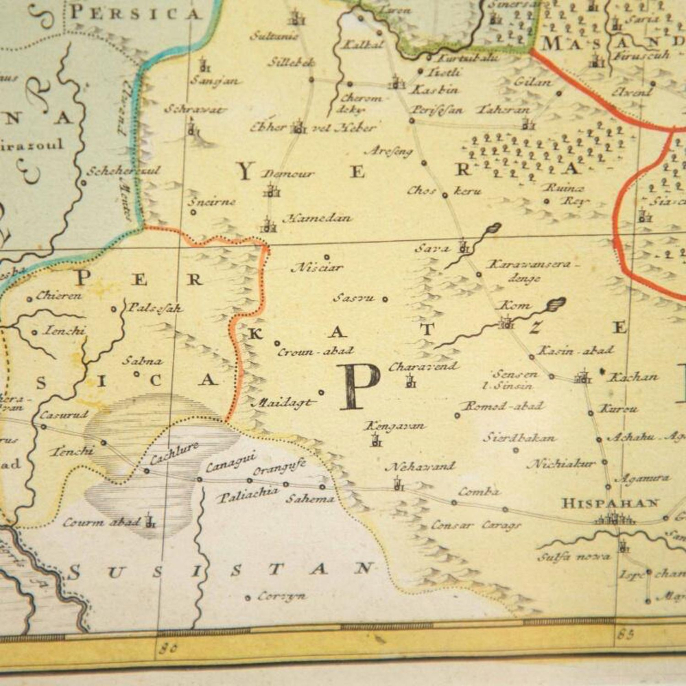 Винтаж: Карта Каспийского региона и региона Узбек
