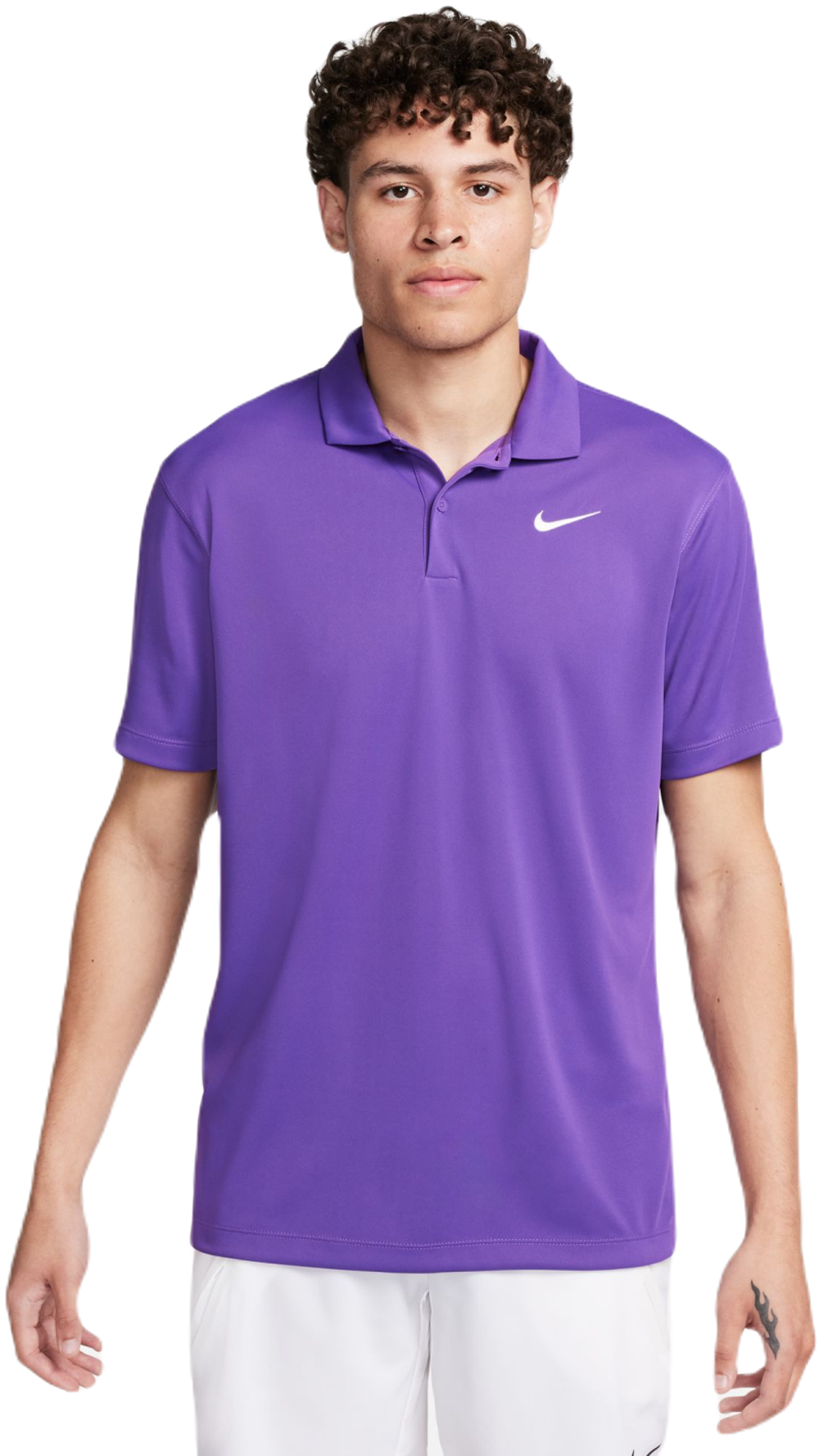 Мужское теннисное поло Nike Court Dri-Fit Solid Polo - purple cosmos/white