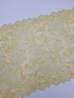 Кружево эластичное ярко-зеленое КС179 (22,5см)