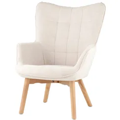 Кресло Contour, белая обивка тедди