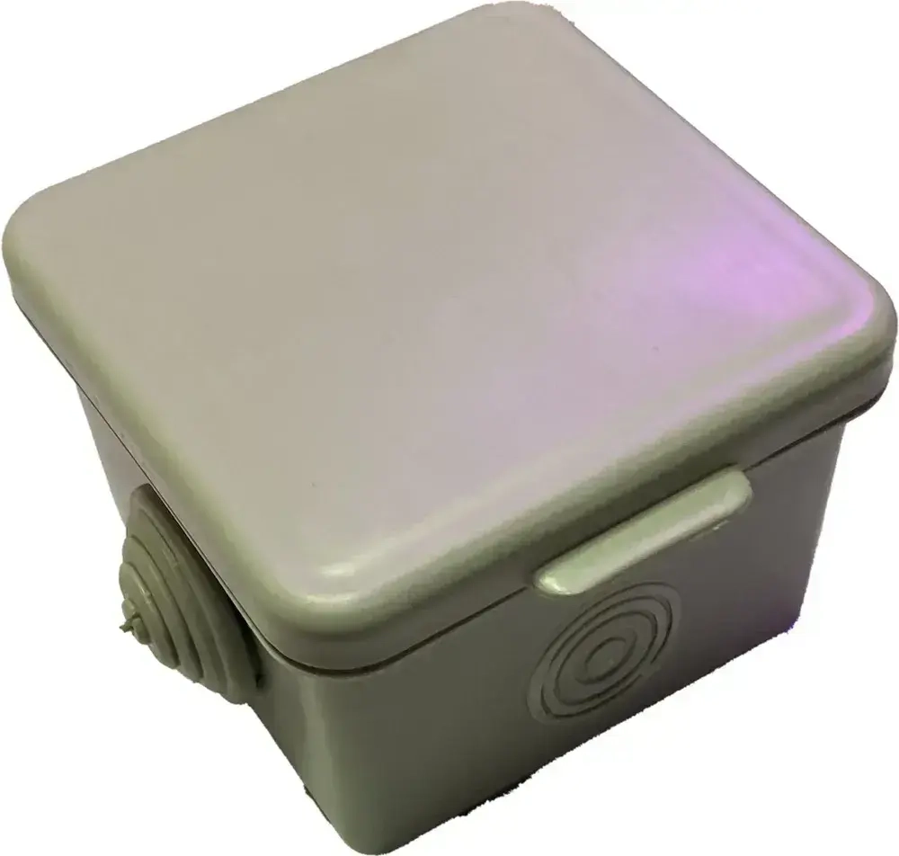 Коробка распаячная пылевлагозащищенная с крышкой 65х65х40 мм, 4 шт