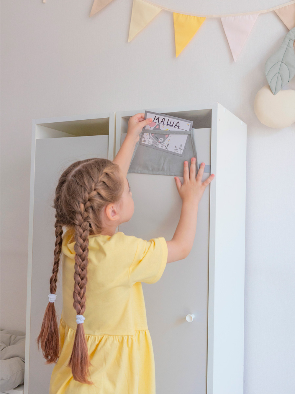 Набор для детского сада: кармашек, коврик, мешок. Котик