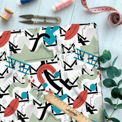 Ткань ниагара лопасти, магниты и губы