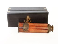 Nautical Подзорная труба в деревянном футляре