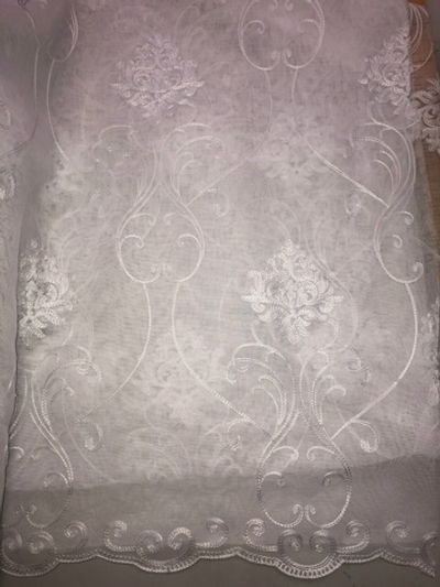 Ткань тюлевая, полулен, ш: 285см (1 м.)