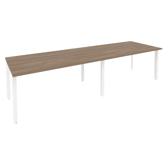 Onix Стол переговорный O.MP-PRG-2.4 Дуб Аризона/Металл Белый 3160*980*750