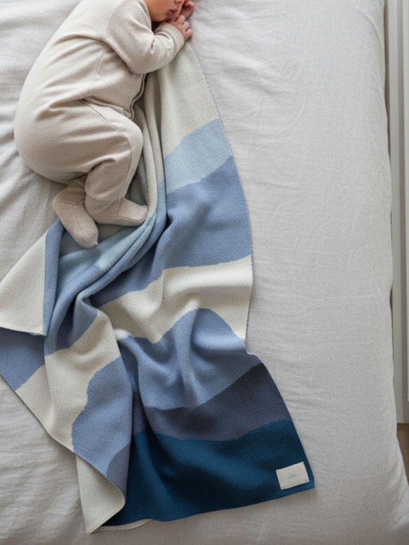 Вязанный плед Горы