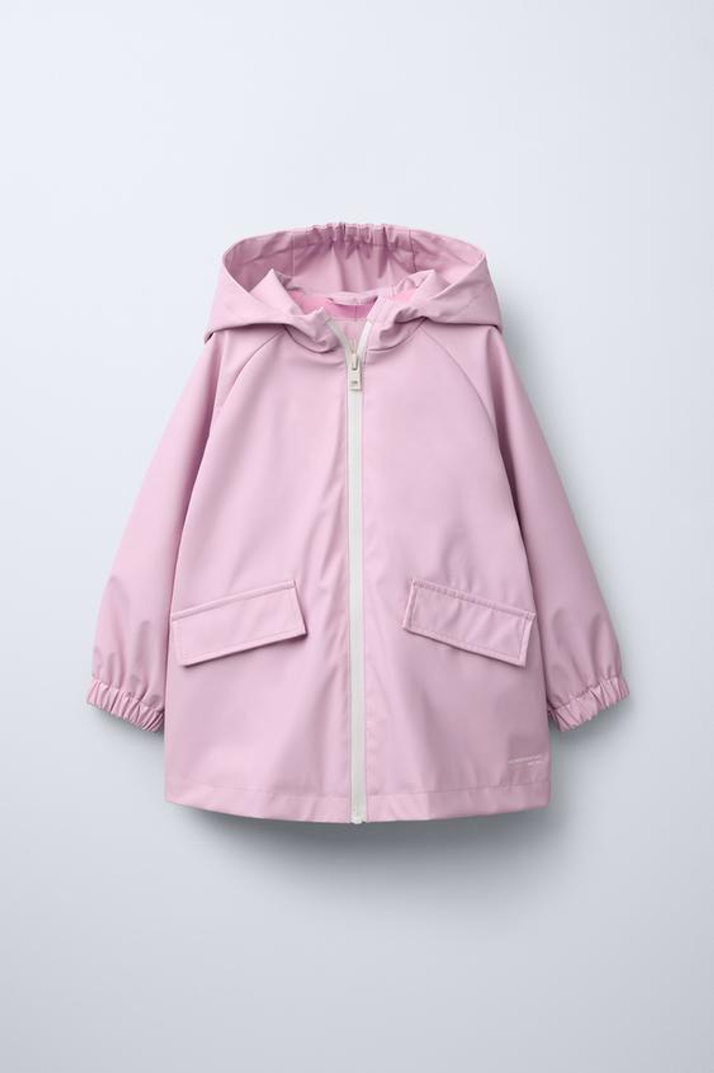 ZARA ПРОРЕЗИНЕННЫЙ ДОЖДЕВИК, РОЗОВЫЙ