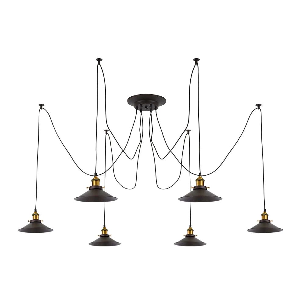 Citilux Эдисон CL451061 Люстра паук Венге Бронза