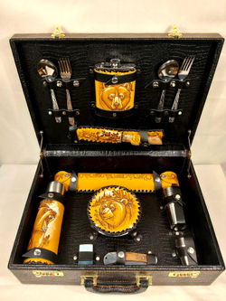 Набор подарочный для пикника «Медведь» на 6 персон в кейсе