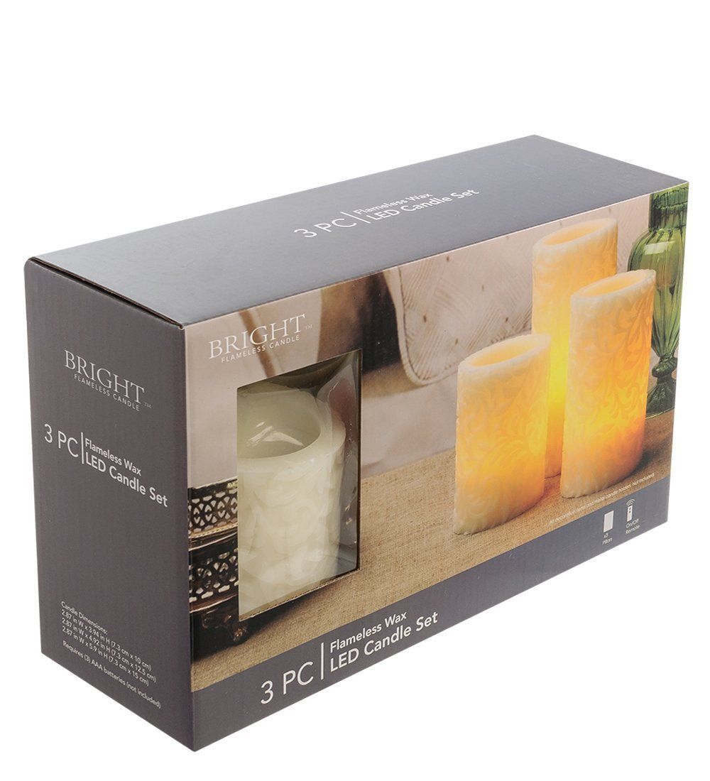 Bright LED-10 Набор светодиодных свечей (3шт.) с дистанционным управлением