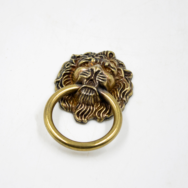 Ручка для урны с кольцом Лев, бронза