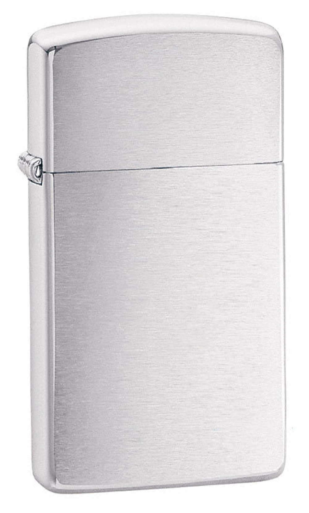 Зажигалка Zippo Slim Brushed Chrome, латунь/сталь, серебристая, матовая, 29х10x60 мм