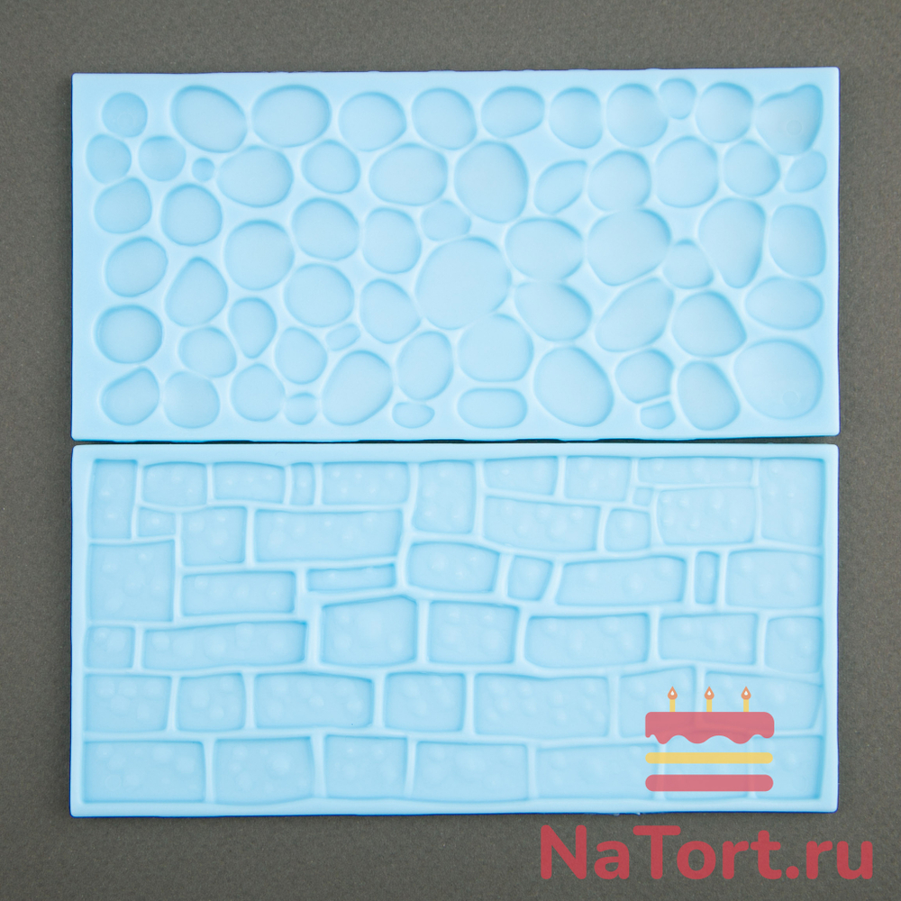 Набор оттисков для мастики и шоколада «Дорога и камень» 2 шт