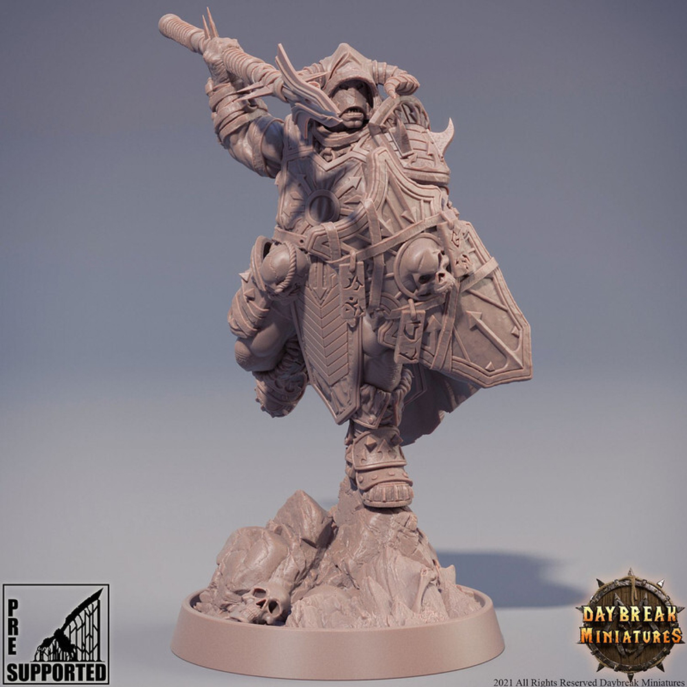 Человек Воин Паладин Варвар Файтер Рыцарь миниатюра для dnd, днд, pathfinder, фентези, Настольная игра, НРИ, Варгейм, РПГ