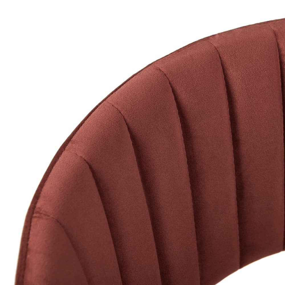 Стул полубарный Turin терракотовый, золотые ножки