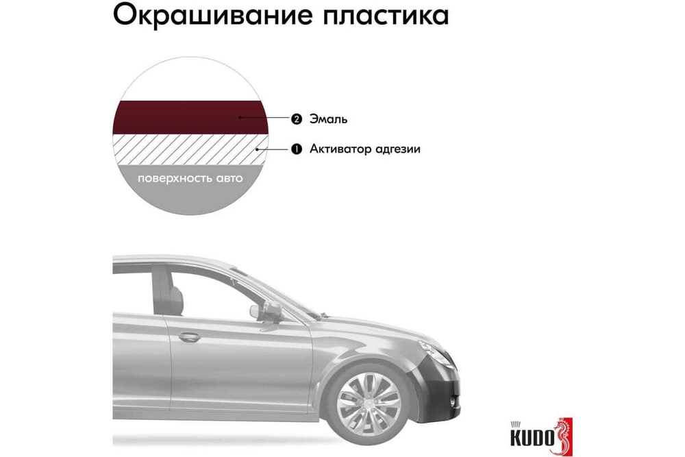 Эмаль алкидная ВАЗ Kudo 180 Гранат (520мл) аэрозоль