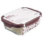 Контейнер для запекания и хранения прямоугольный с крышкой, 1,5 л, темно-сливовый