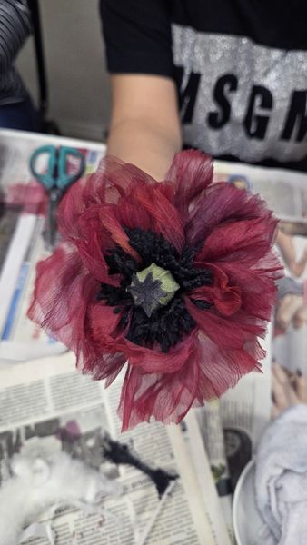 Шелковый мак - творческий день в студии Silk Blossom