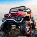 Детский электромобиль "Mercedes" UNIMOG красный