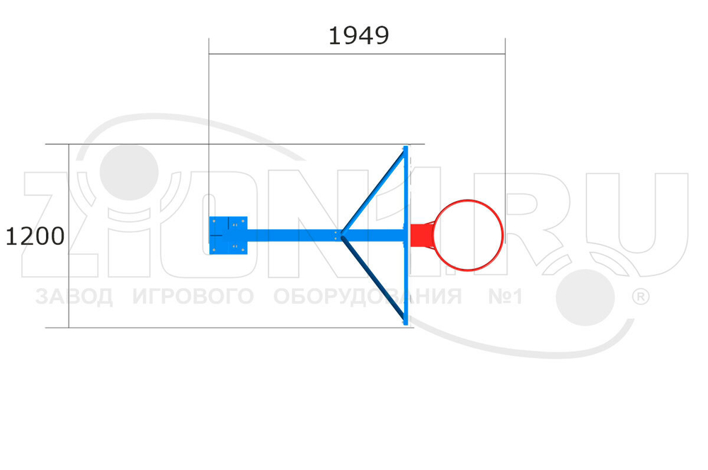 Стойка баскетбольная М1У