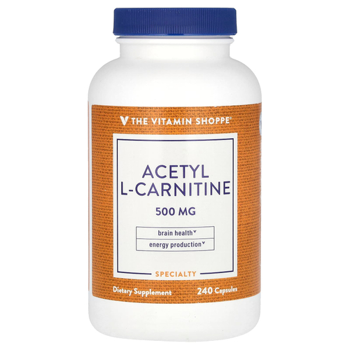 The Vitamin Shoppe, ацетил-L-карнитин, 500 мг, 240 капсул