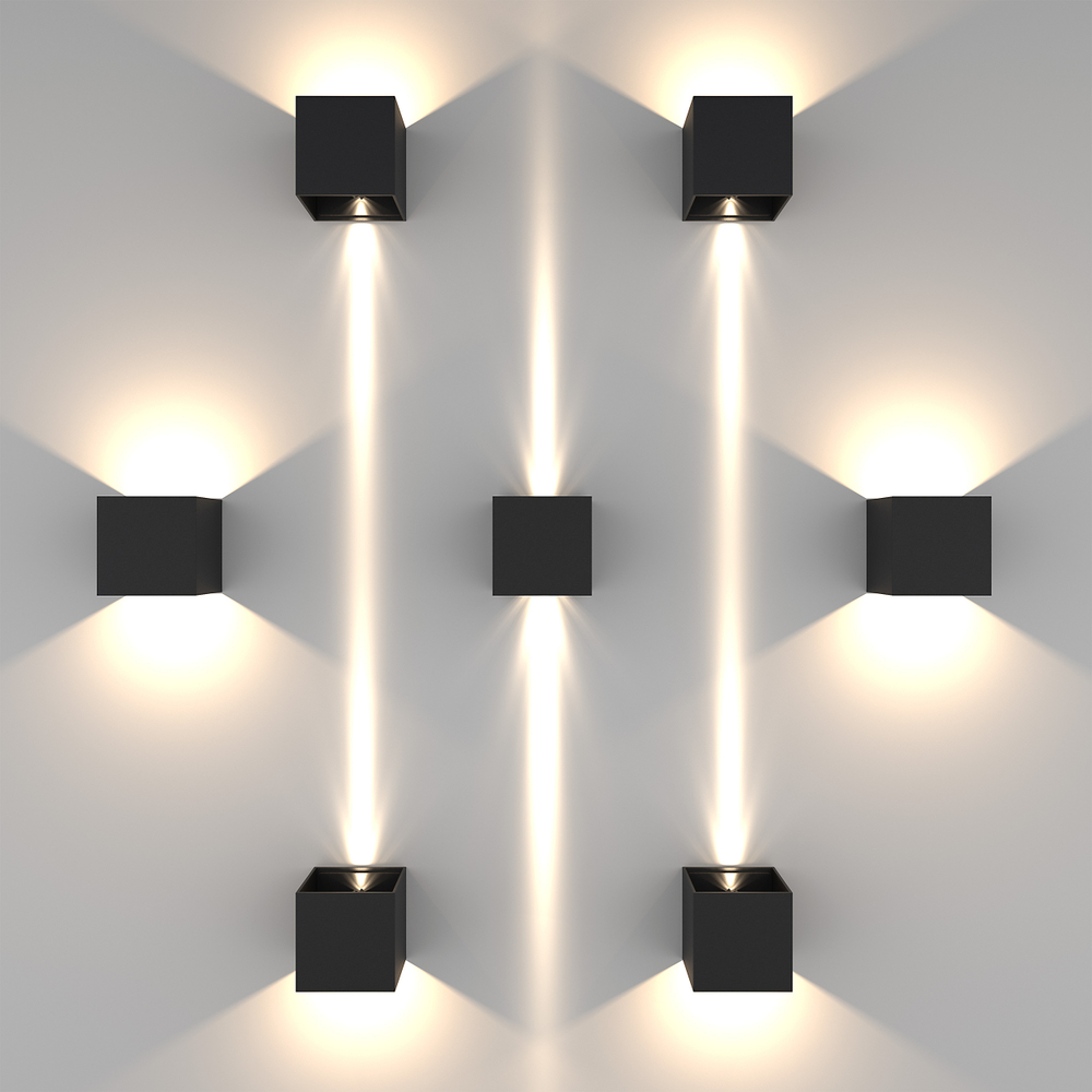 340517 Светильник DALLA 2х3W LED 660LM G ЧЕРНЫЙ 4000K IP65