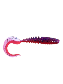 Приманка ZUB-TWIST  90мм(3,5")-5шт, (цвет 021) фиолетовый верх-красный низ